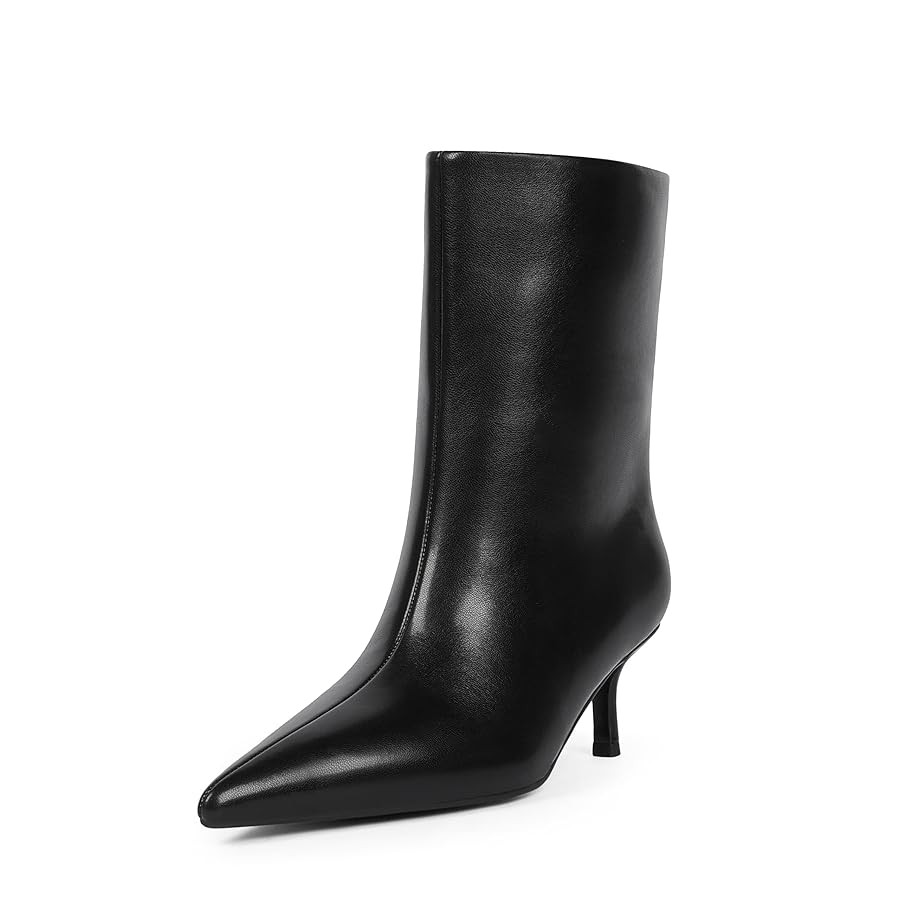 Modatope Ankle Boots for Women Pointed Toe Kitten Heel Fall Boots for Women Short Dress Party Cas... | Amazon (US)