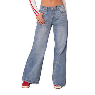 Women's Low rise wide leg jeans - Macy's | Macy's