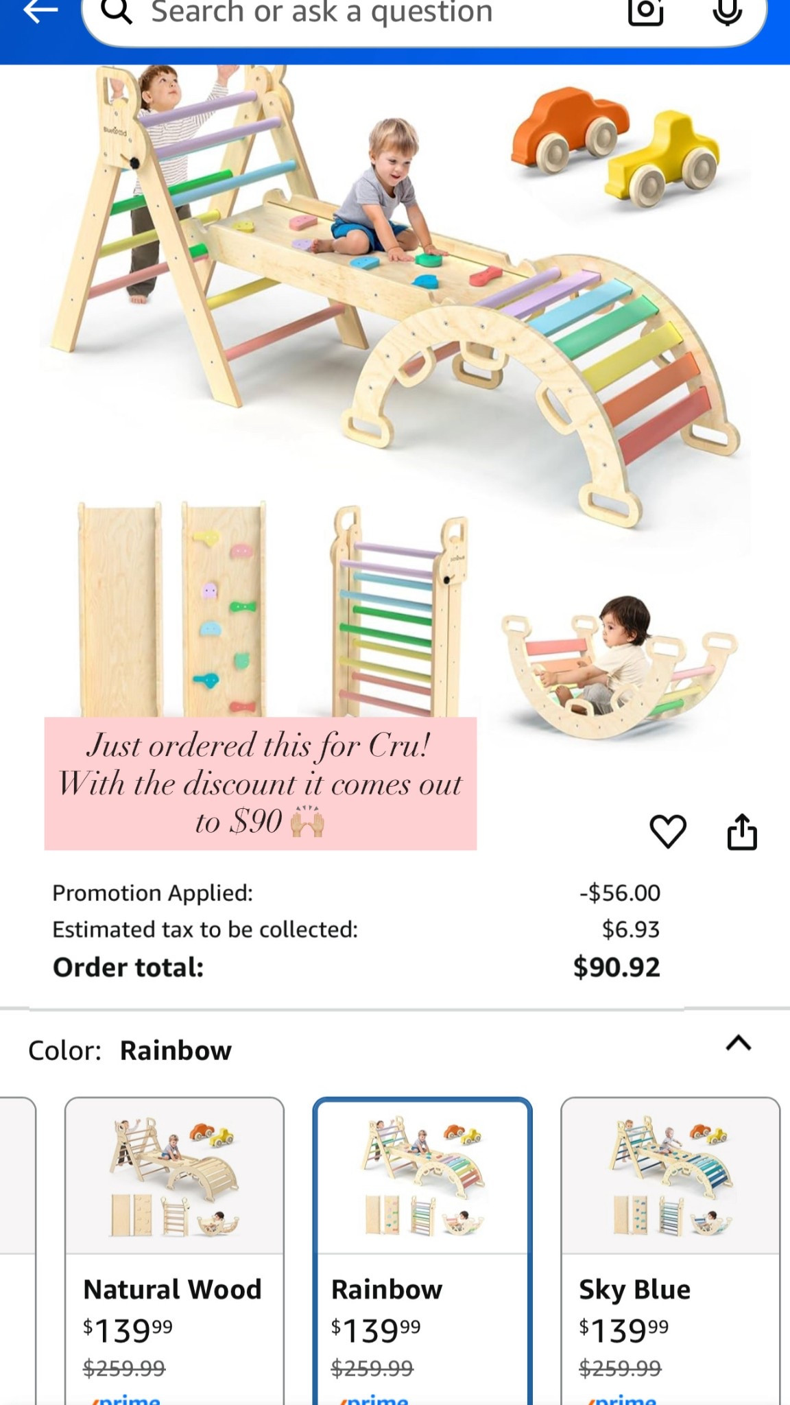 Never too early to start Christmas shopping! This climbing set was originally $259 and now it’s down to $90 after tax! It also has great reviews! 

Amazon prime deals, Amazon toddler toys, gifts for 1 year old girl, gifts for baby girls, gifts for baby boy, jungle gym

#LTKKids #LTKBaby #LTKSaleAlert
