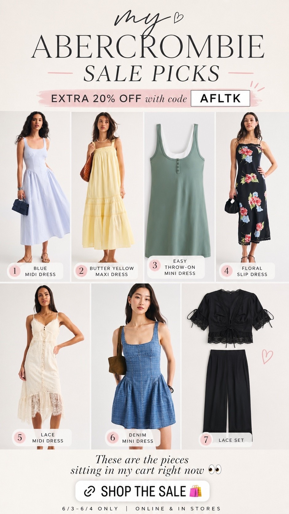 🚨 ABERCROMBIE SALE ALERT 🚨

Extra 20% OFF almost everything

✨ Use Code: AFLTK

🛍️ June 3–4 Only

Tap here to shop my favorites before sizes sell out!

#LTKSaleAlert
