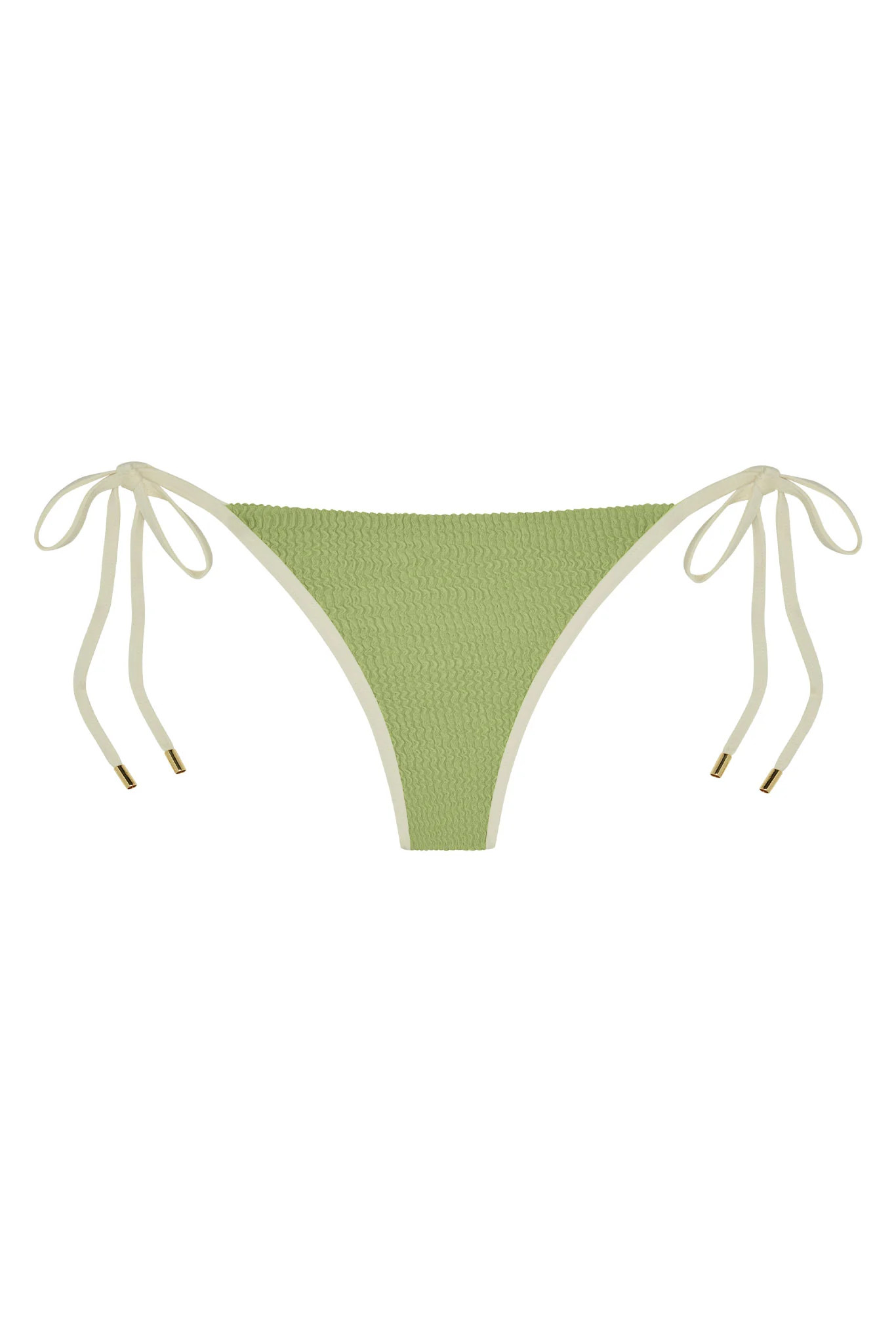 Le Marais Bottom - Avocado/Ivory Crinkle | Monday Swimwear