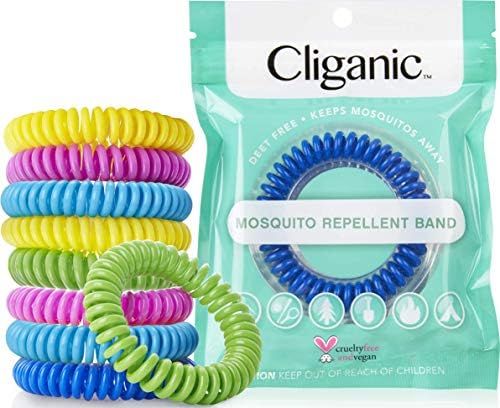 Cliganic 10 Pack Mosquito Repellent Bracelets, DEET-Free Waterproof Bands | Amazon (US)