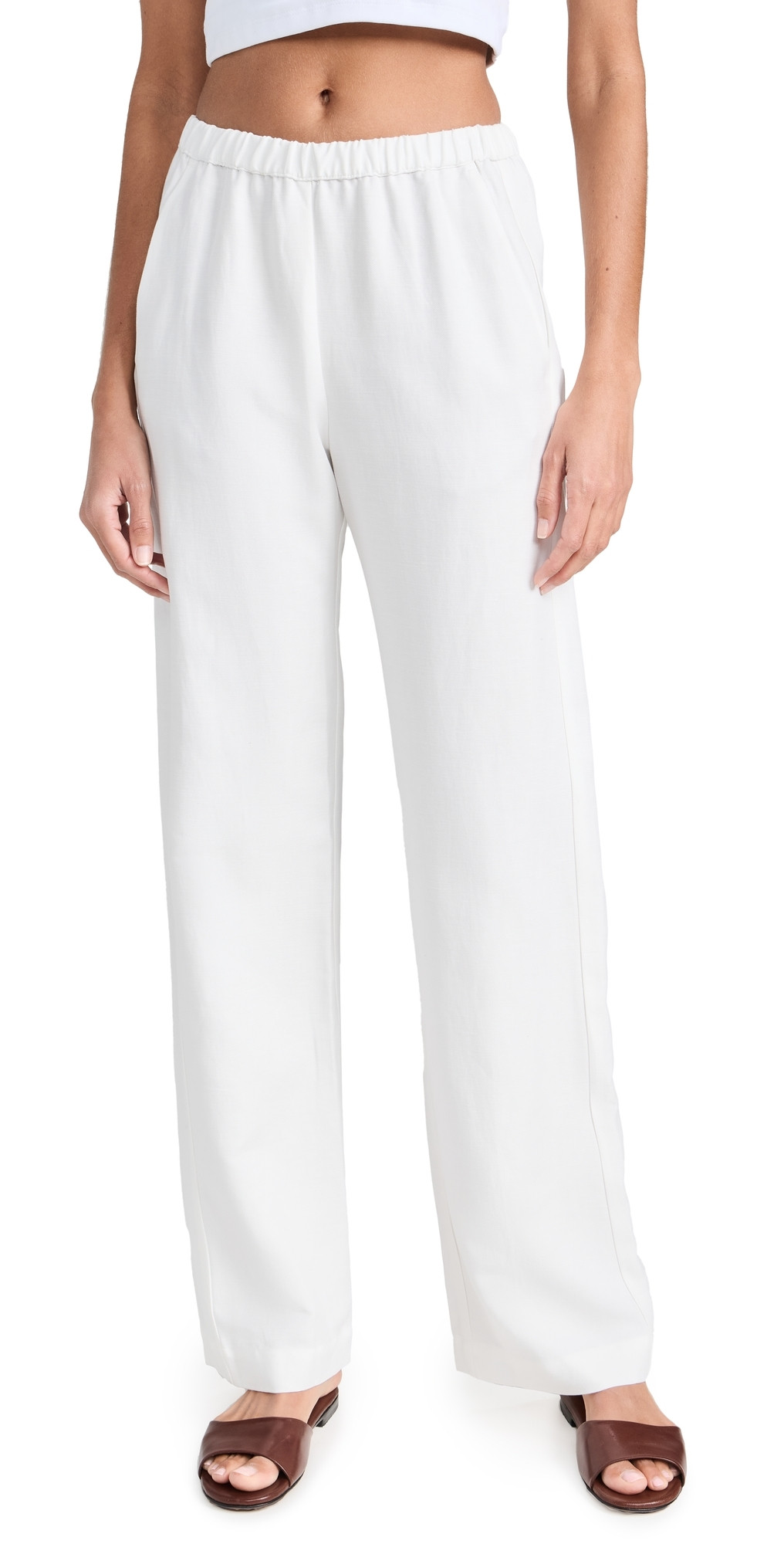 Enza Costa Twill Everywhere Pants Off White 0 | Shopbop