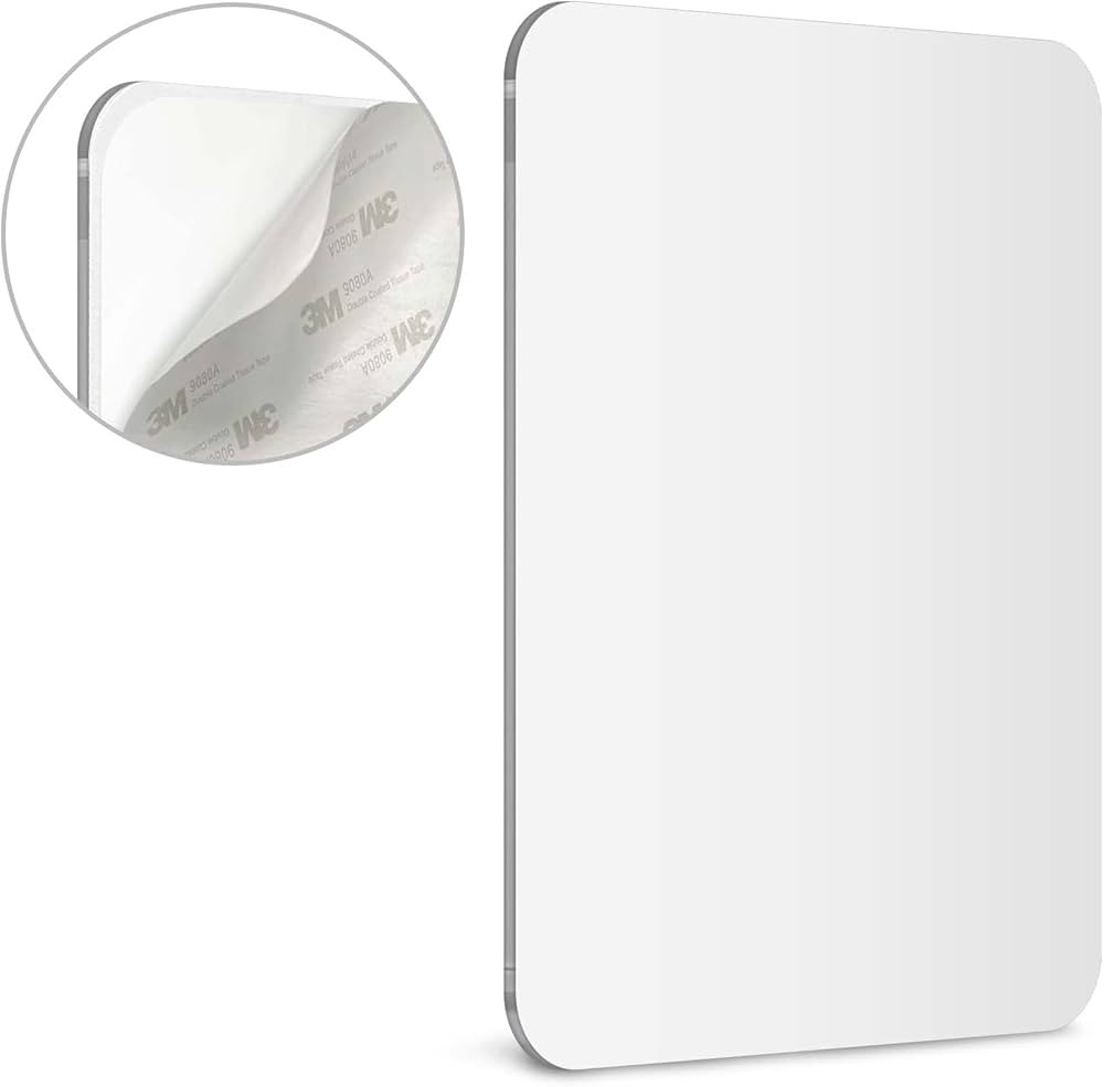 Mavoro Shaving Mirror for Shower - 3M Adhesive Shower Mirror. 7x9in Acrylic Mirror - Unbreakable ... | Amazon (US)