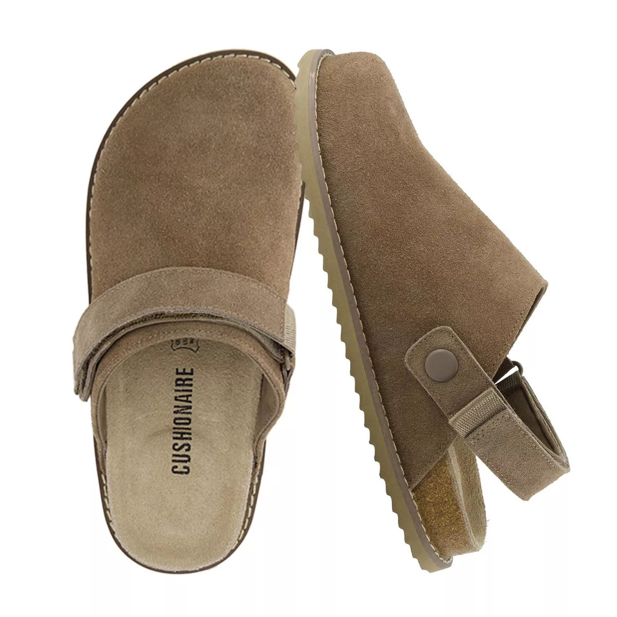 CUSHIONAIRE Women's Boulder Genuine Suede Clog with Swivel Strap – Lightweight EVA Sole, Memory... | Target