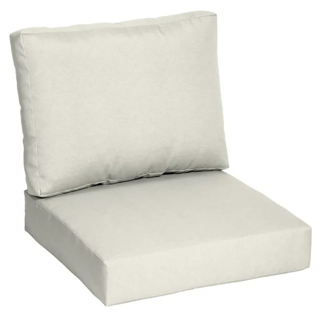 Better Homes & Gardens 42" x 24" Cream Outdoor 2-Piece Deep Seat Cushion | Walmart (US)