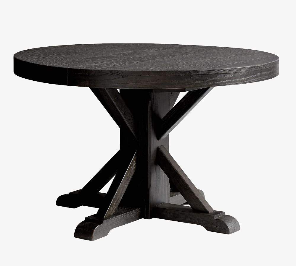 Benchwright Round Pedestal Extending Dining Table | Pottery Barn (US)