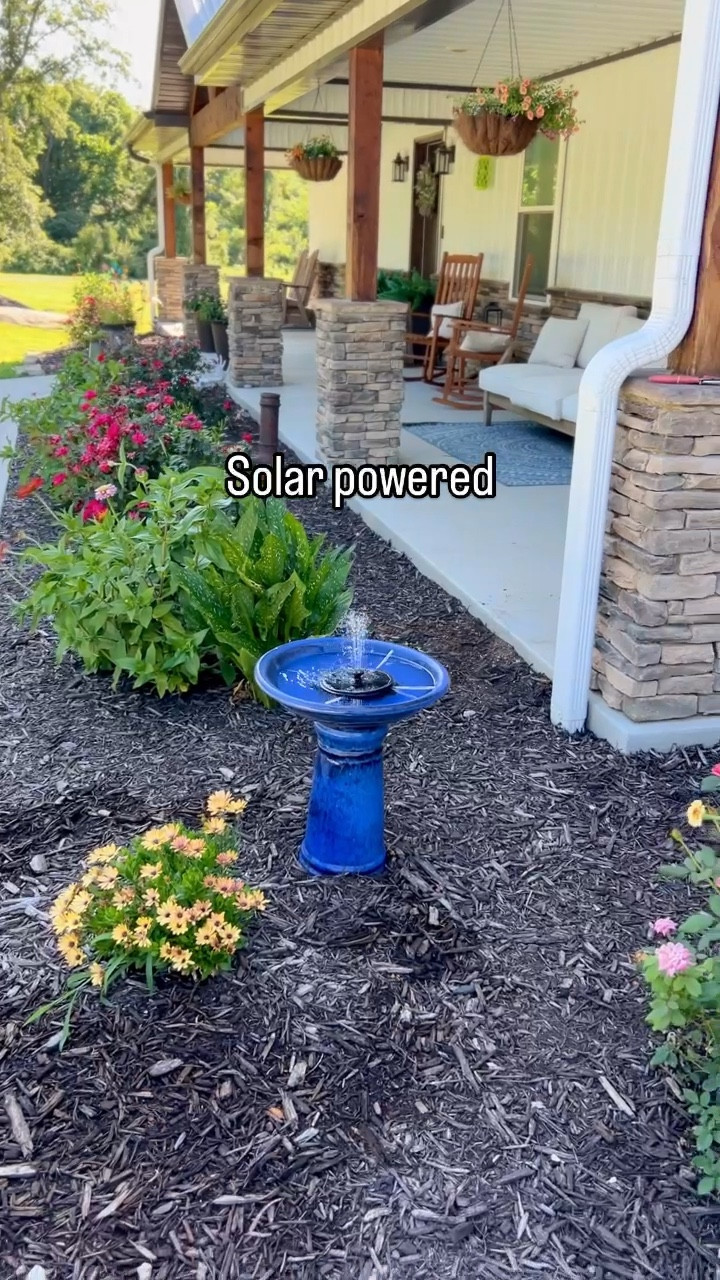 Keep your bird baths and garden pots looking beautiful and inviting with a solar powered fountain pump that charges during the day and lights up at night for a touch of enchantment. 🌞🌙 #solarpower #fountainpump #gardenlights

#LTKHome #LTKSummerSales #LTKVideo