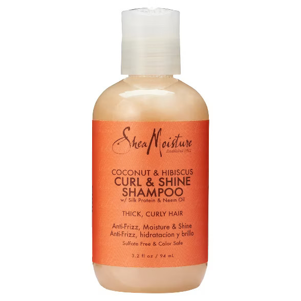 SheaMoisture Coconut & Hibiscus Curl & Shine Shampoo Travel Size - 3.2 fl oz | Target