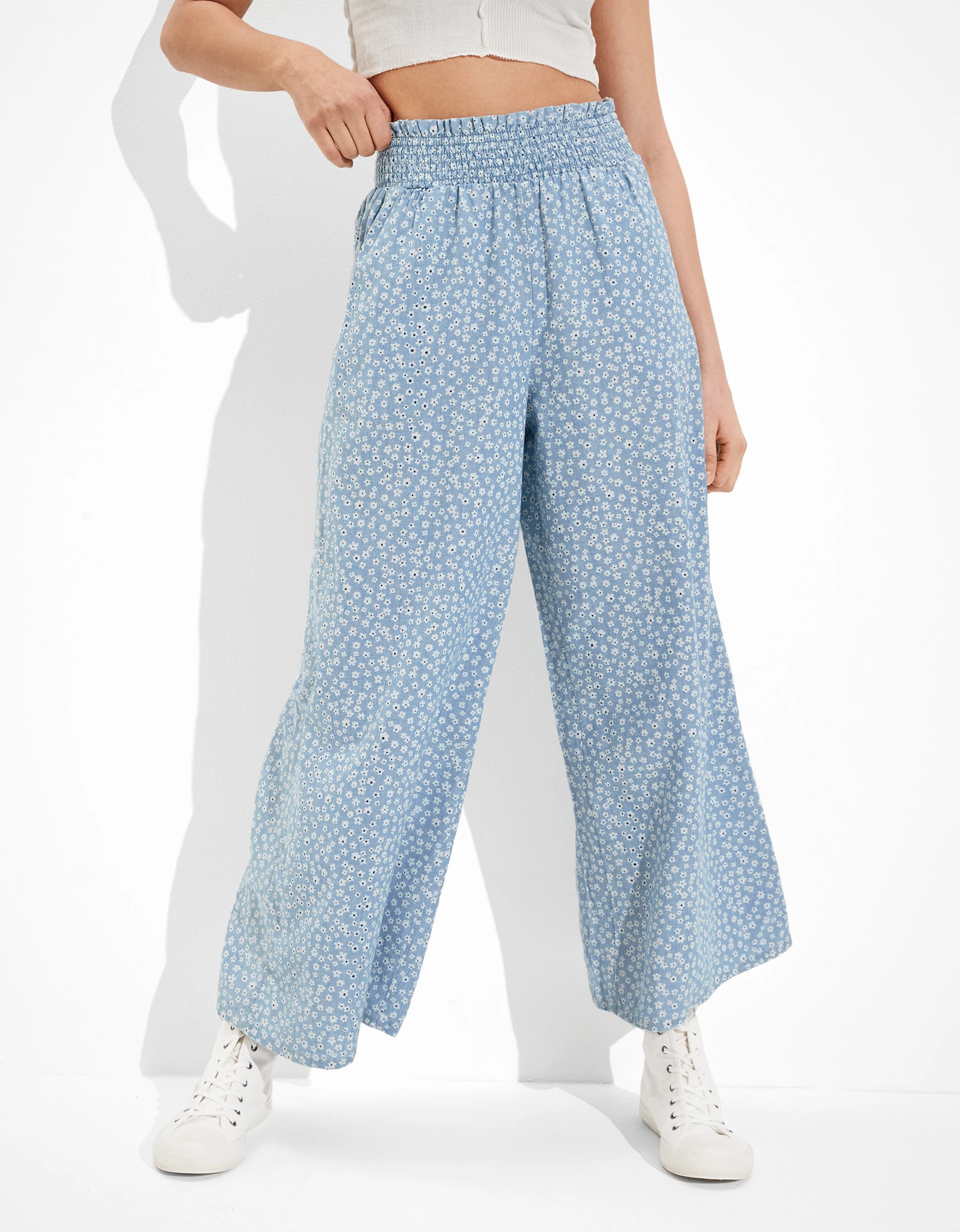 AE Smocked Wide Leg Pant | American Eagle Outfitters (US & CA)