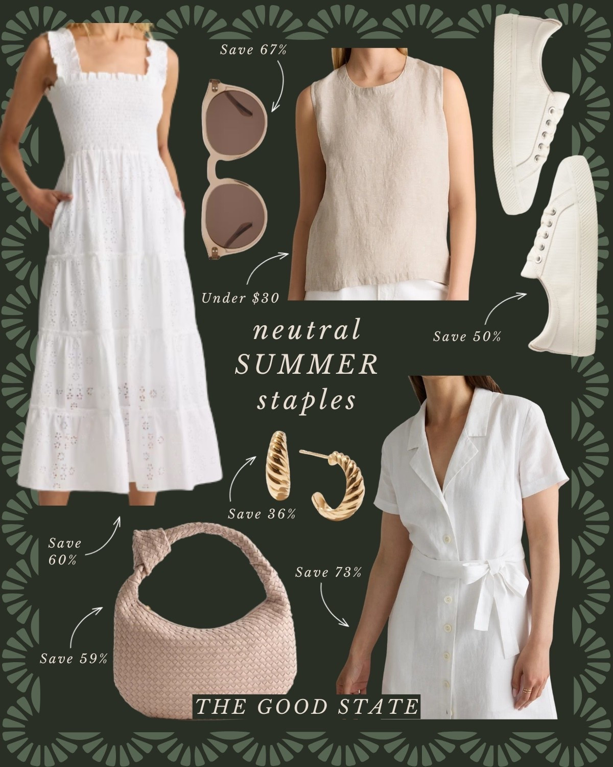 Neutral Summer Staples from @onequince🤍 Save up to 73% compared to traditional retailers.

This collection is for all the girlies living their best life as the summertime sunshine warms their face and the sea breeze blows through their hair. This is for the ones dreaming of evening strolls on Nantucket’s cobblestone roads and endless hydrangeas all around. For the ladies who love lightweight linen, a breezy dress and all the accessories. For the ones who enjoy sailing in Newport, a picnic on the Cape Cod seashore and happy hour in Martha’s Vineyard. This collection is for you🦞 ⚓️ 🧺


#QuincePartner
Classic style, capsule wardrobe, everyday staples, summer outfit, farmers market outfit, summer style, new england style, coastal style, linen, classic, timeless, the good state, lauren england, ootd, neutral outfit, summer sweater, east coast style, preppy, fisherman sweater, cashmere cardigan, brown outfit, monochrome, linen shirt, womens fashion summer outfit, spring, outfit idea, style tip, wedding guest
#LTKSummerEdit

#LTKStyleTip #LTKFindsUnder50