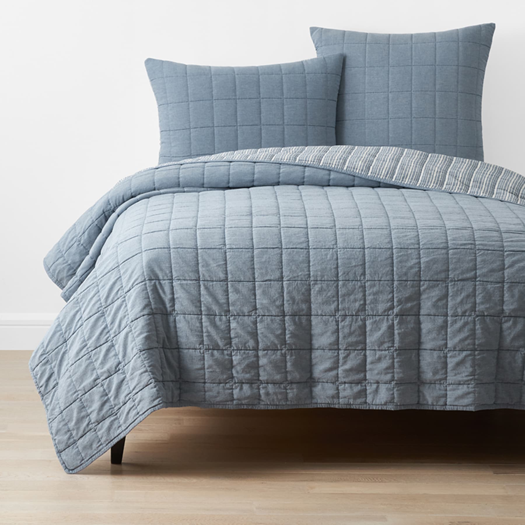 Morgan Quilted Coverlet - Denim Blue | The Company Store