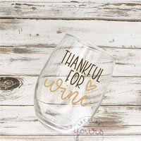 Thankful Af, Friendsgiving Wine Glass, Party, Friendsgiving, Thanksgiving Party Favors, Glasses | Etsy (US)