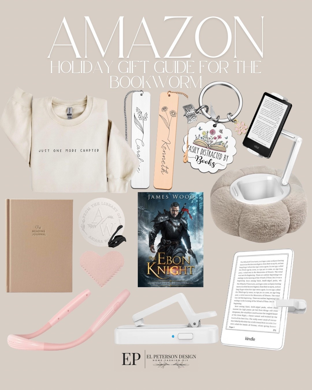 Gift guide for the bookworms 
Sweater
Journal
Bookmarks
Kindle holder
Reading light
Book


#LTKGiftGuide #LTKFindsUnder100 #LTKFindsUnder50