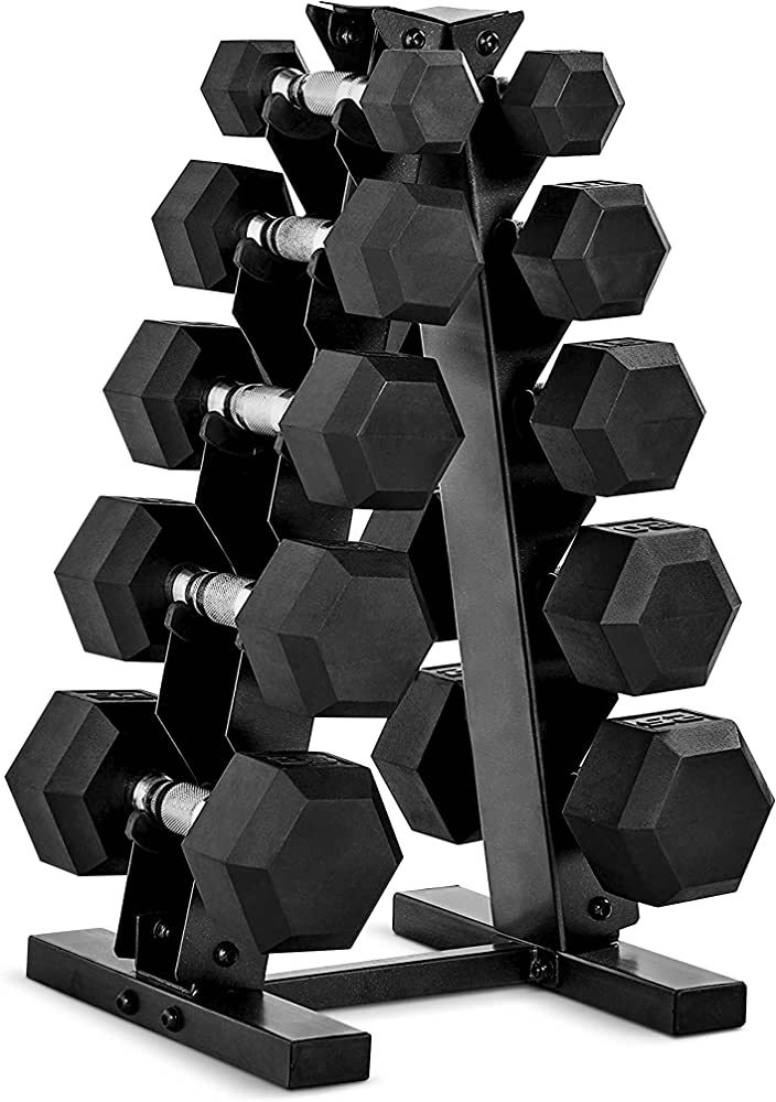 CAP Barbell Dumbbell Set with Rack | Multiple Options in 150lbs and 210lbs | Amazon (US)