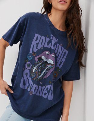 AE Oversized Rolling Stones Graphic Tee | American Eagle Outfitters (US & CA)