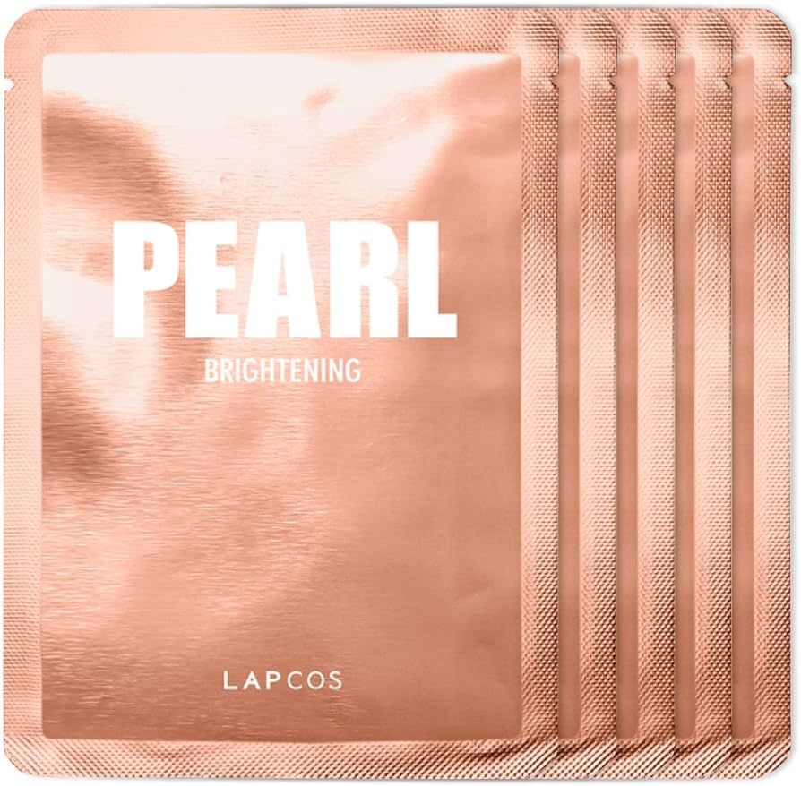 LAPCOS Pearl Sheet Mask, Daily Face Mask with Probiotics to Brighten and Clarify Skin, Korean Bea... | Amazon (US)