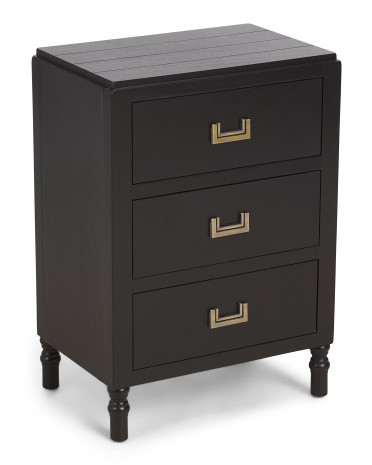 Samantha Three Drawer Side Table | TJ Maxx