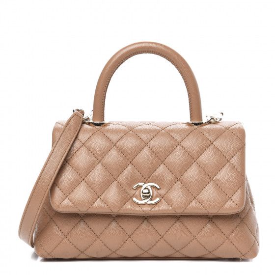 CHANEL

Caviar Quilted Mini Coco Handle Flap Brown | Fashionphile