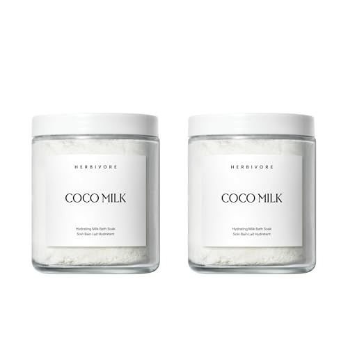 HERBIVORE Coconut Milk Bath Soak | Deeply Hydrating + Skin Softening, Soothing Light Coconut Scent, Vegan, Plant-Based, 237 mL / 8 oz (2-Pack) | Amazon (US)