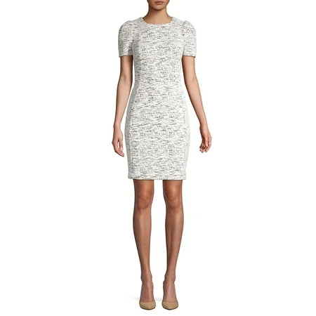 Calvin Klein Womens Tweed Knee Wear to Work Dress | Walmart (US)