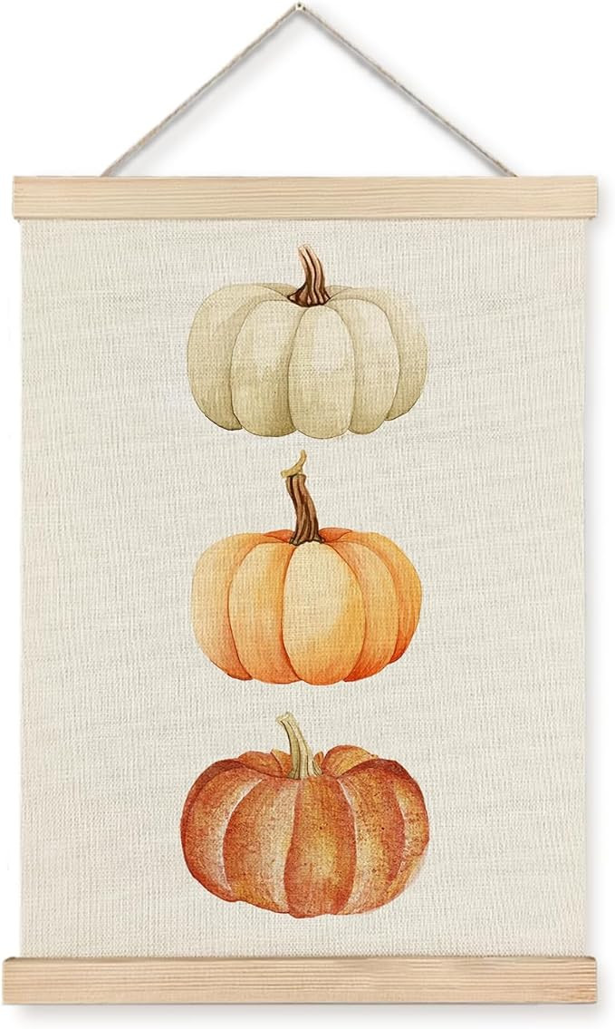 LUVADIAN Fall Pumpkin Decor, Fall Wall Decor Poster Hanger Frame, Autumn Wall Art Posters, Falls ... | Amazon (US)
