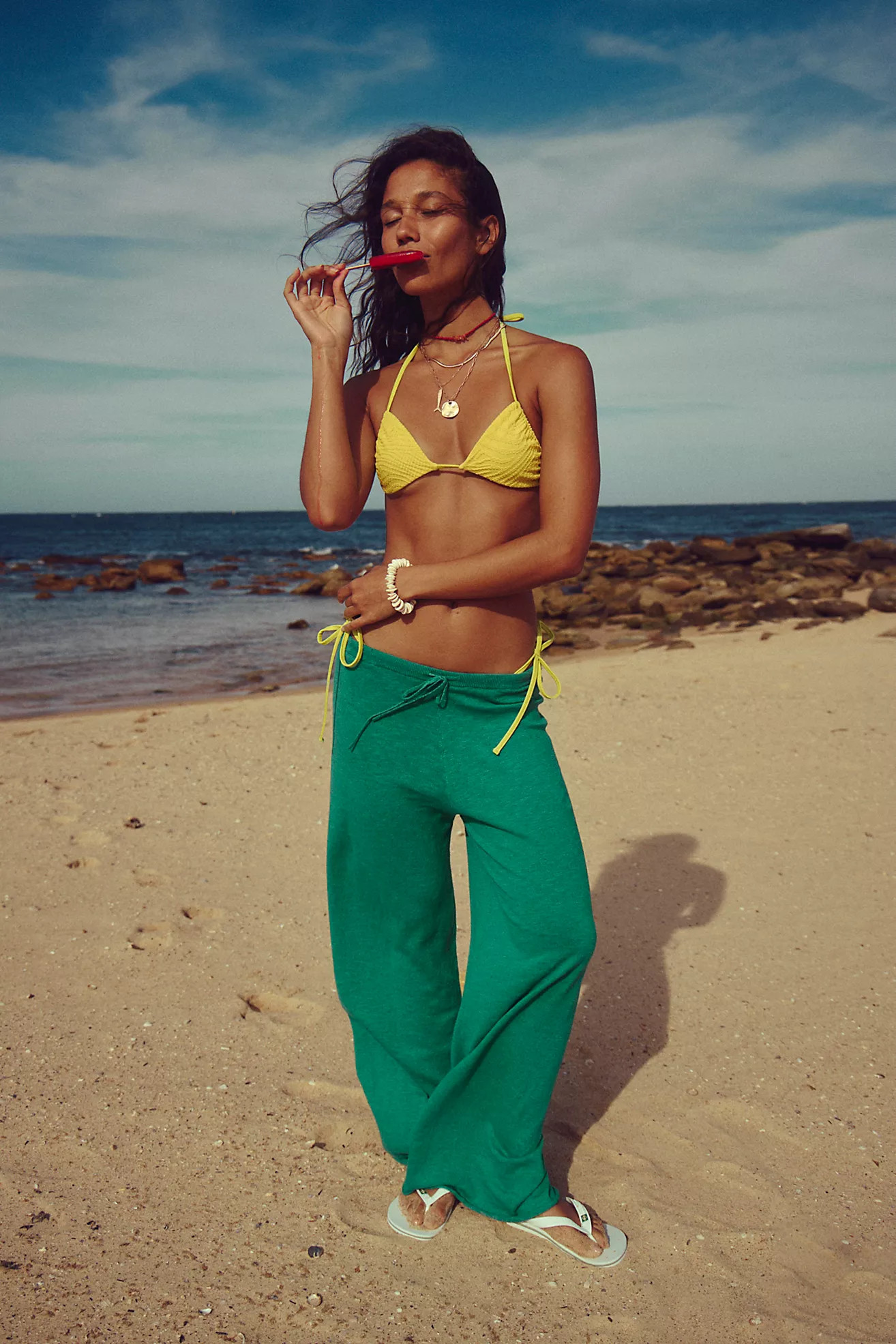 Avalon Cotton-Linen Sweater Pants | Free People (Global - UK&FR Excluded)