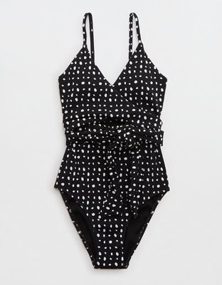 Aerie Ribbed Wrap One Piece Swimsuit | Aerie