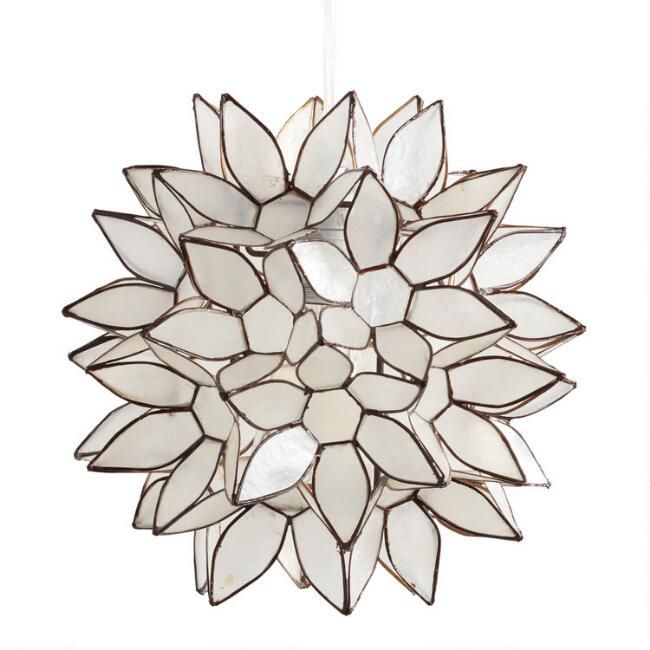 Small Capiz Lotus Pendant Shade | World Market