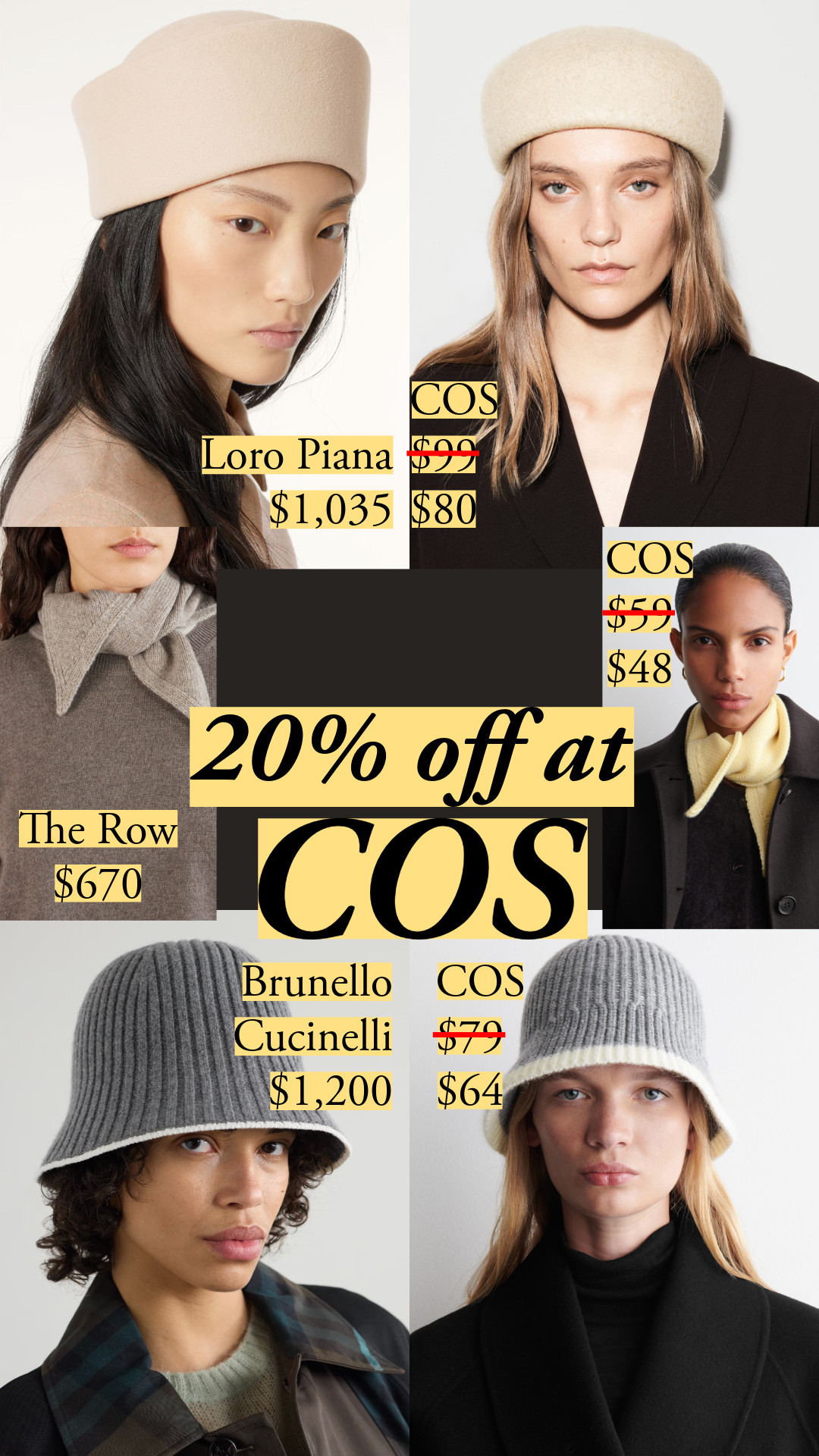 20% off at COS with code HOLIDAY20 through Dec 8 🤎 COS accessories that deliver both style and refinement without the markup - from structured wool hats to those coveted triangle scarves, minimalist bags, and gorgeous classic belts 🤎 refined accessories, minimalist bags, wool scarf, clean lines, affordable alternatives to The Row, Brunello Cucinelli, Loro Piana, holiday gifts, modern classic style

 

#LTKFindsUnder50 #LTKSaleAlert #LTKGiftGuide