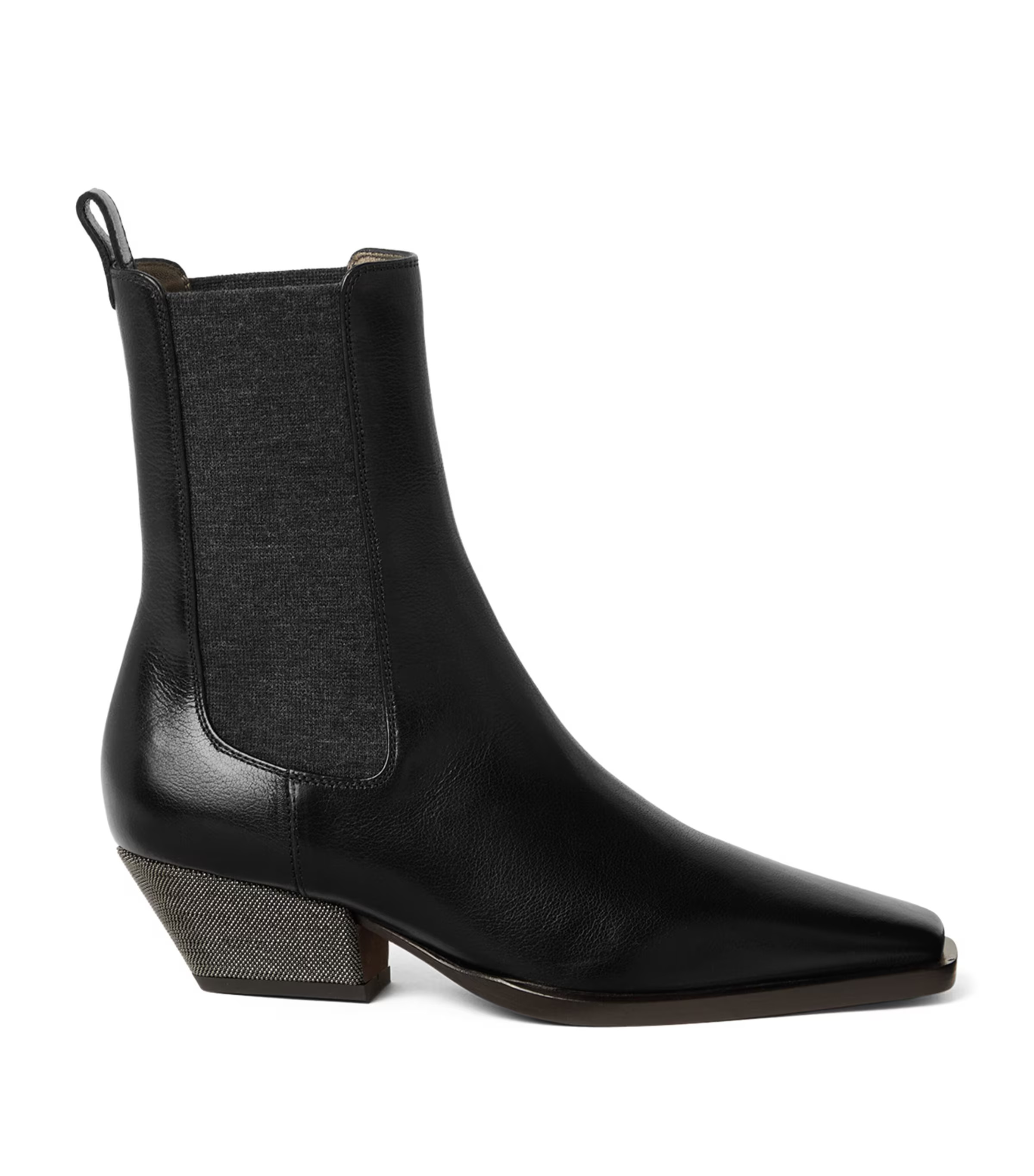 Black Leather Chelsea Heeled Boots 50 | Harrods