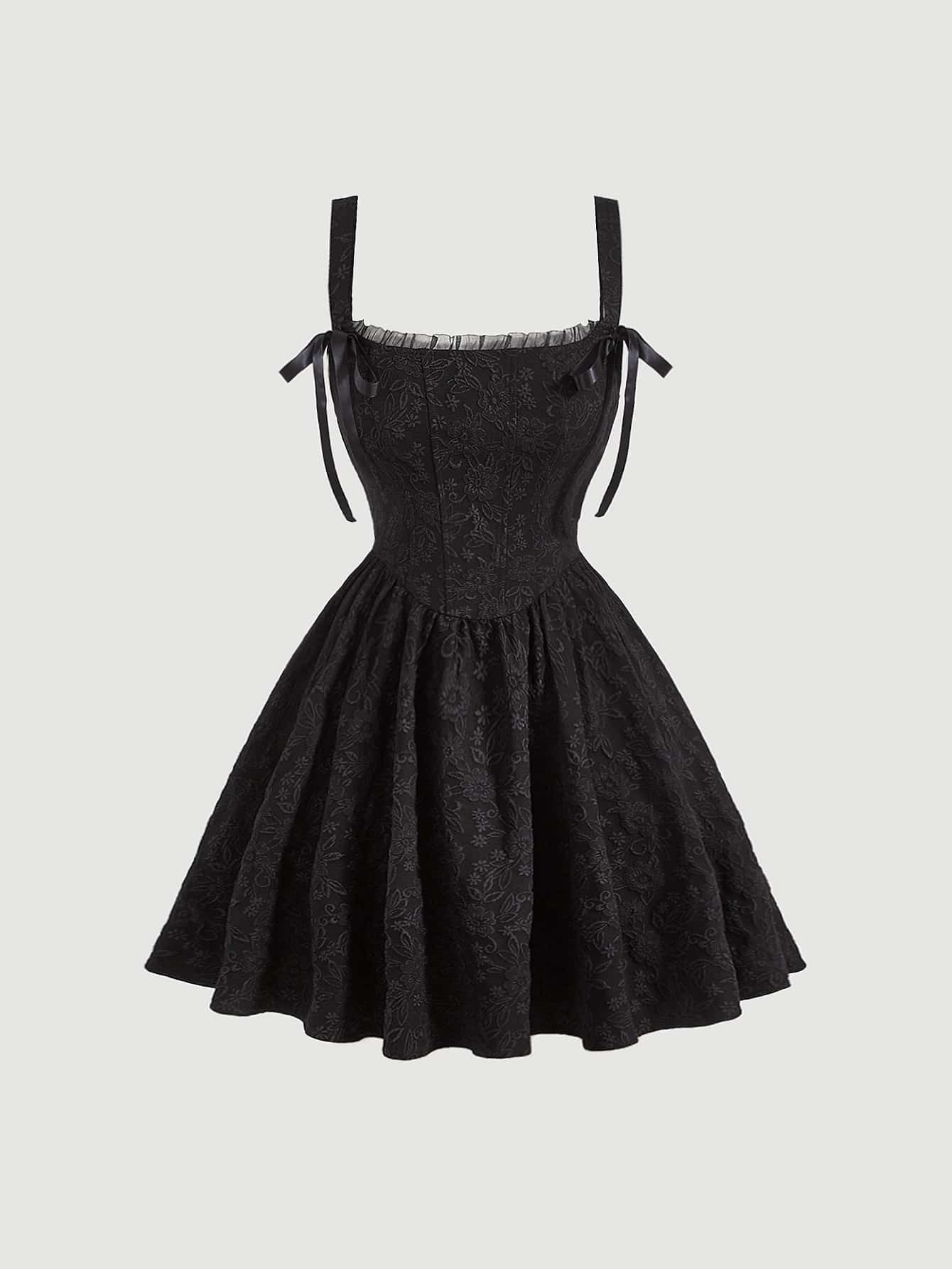 SHEIN MOD Solid Knot Detail Jacquard Cami Dress SKU: sw2211160296206196(81 Reviews)$17.99$17.09Jo... | SHEIN