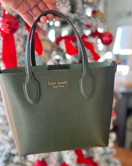 Kate spade dark green mini tote crossbody for autumns, true autumn, HOC autumn, gold hardware, gifts for her, classic style, Classic ingenue, work bag, leather tote

#LTKitbag #LTKsalealert #LTKGiftGuide