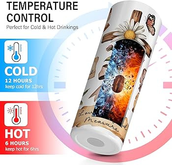 Boho Christian Skinny Tumbler, 20oz Stainless Steel Travel Mug with Floral Cross & Bible Verse, F... | Amazon (US)