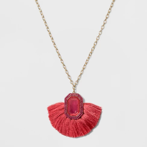 SUAGRFIX by BaubeBar Statement Pendant Necklace with Tassels | Target