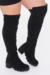 Over-the-Knee Lug Boots (Wide) | Forever 21 (US)