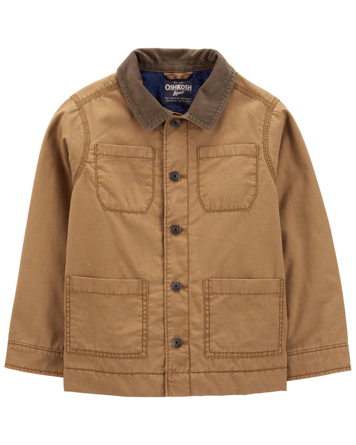 Kid Button-Front Barn Jacket - OshKosh | Carter's | Carter's Inc