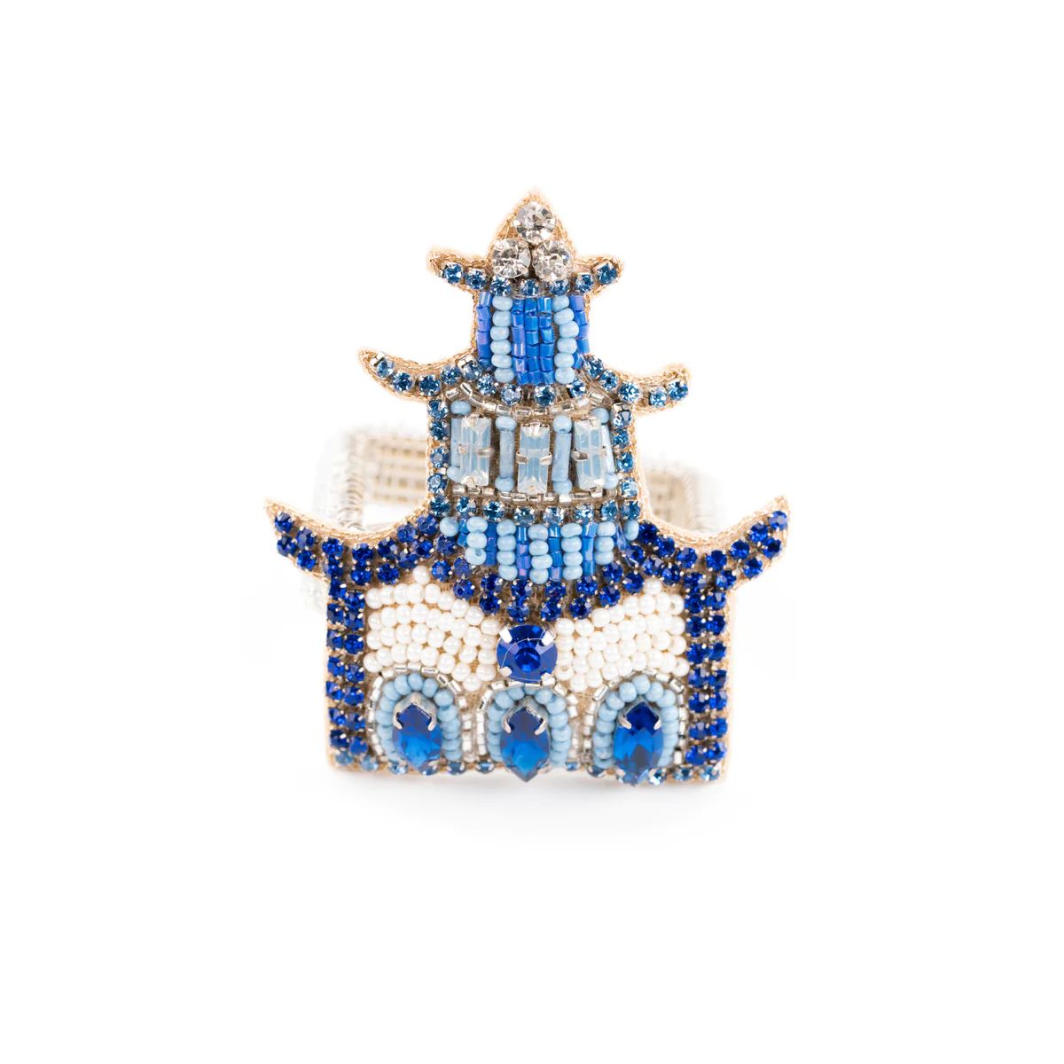 Blue Pagoda Napkin Ring | Beth Ladd Collections
