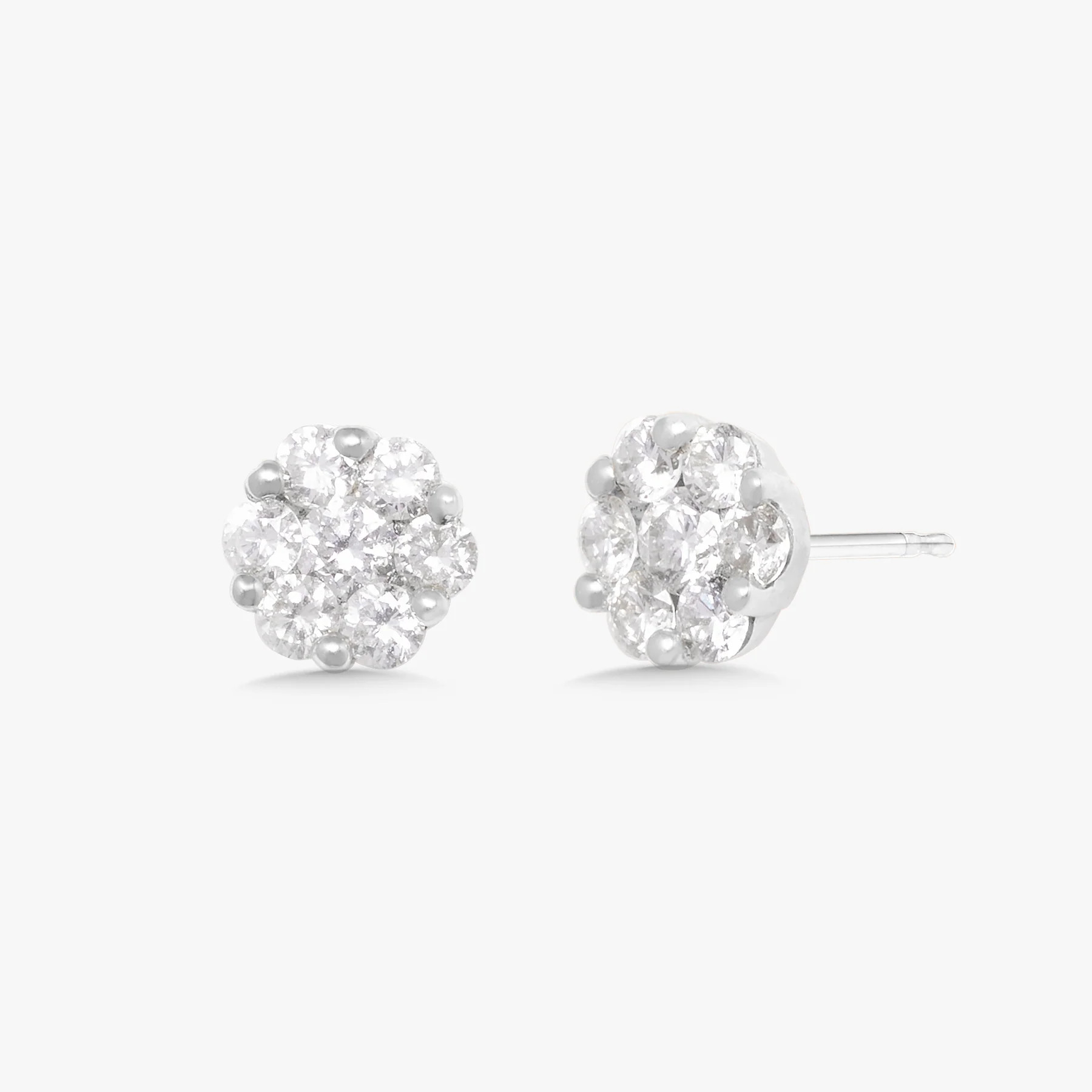 Flora Diamond Cluster Stud Earrings | RW Fine Jewelry