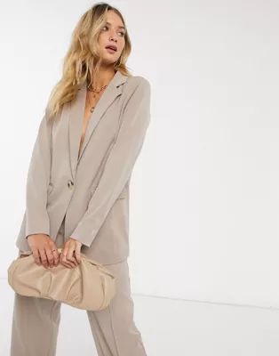 Y.A.S tailored blazer co ord in beige | ASOS EE