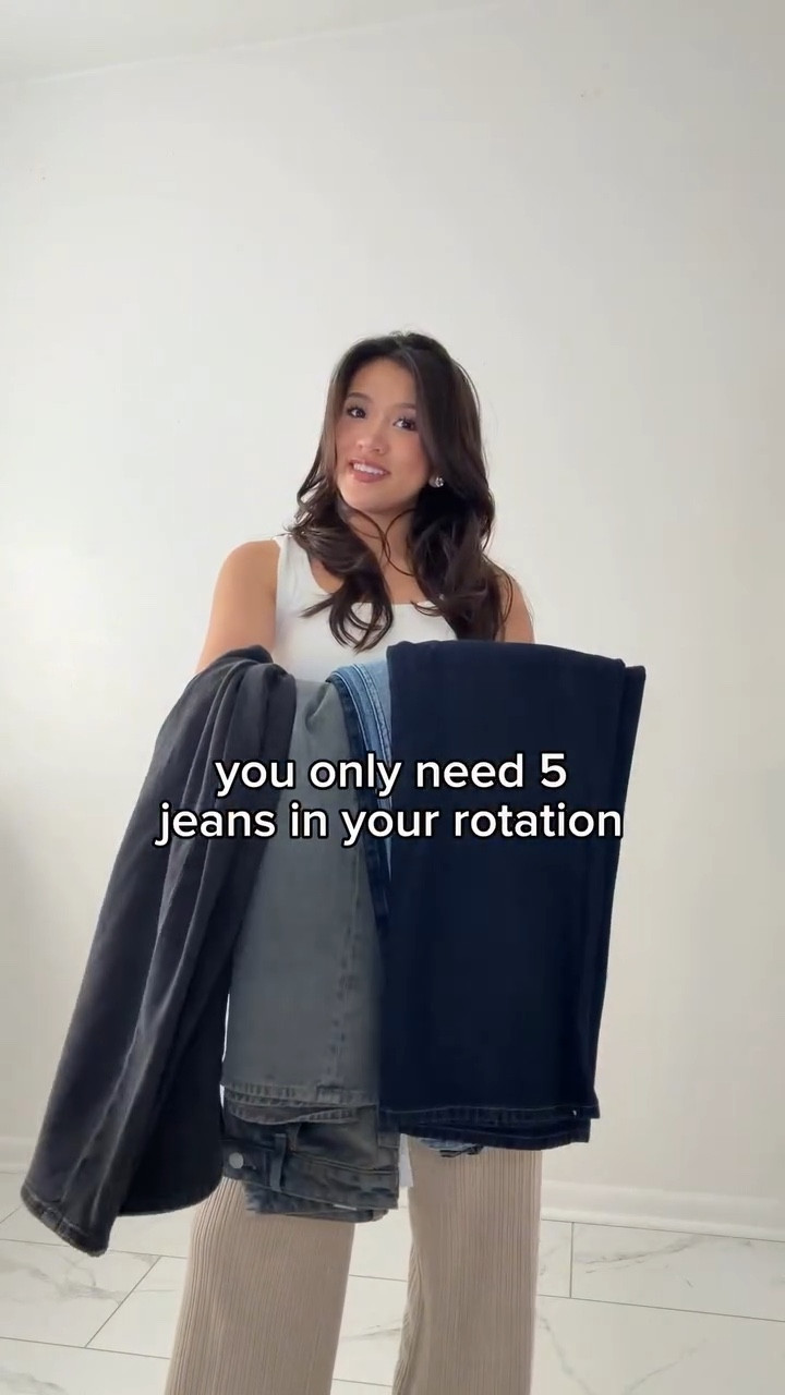 Updated  jeans rotation👖comment “jeans” to get links!

1. Everyday @gu_usa_official 
2. Skinny @hollister 
3. Dressy @hollister 
4. Chunky @gu_usa_official
5. Special @americaneagle 

#jeans #outfit #closetessentials