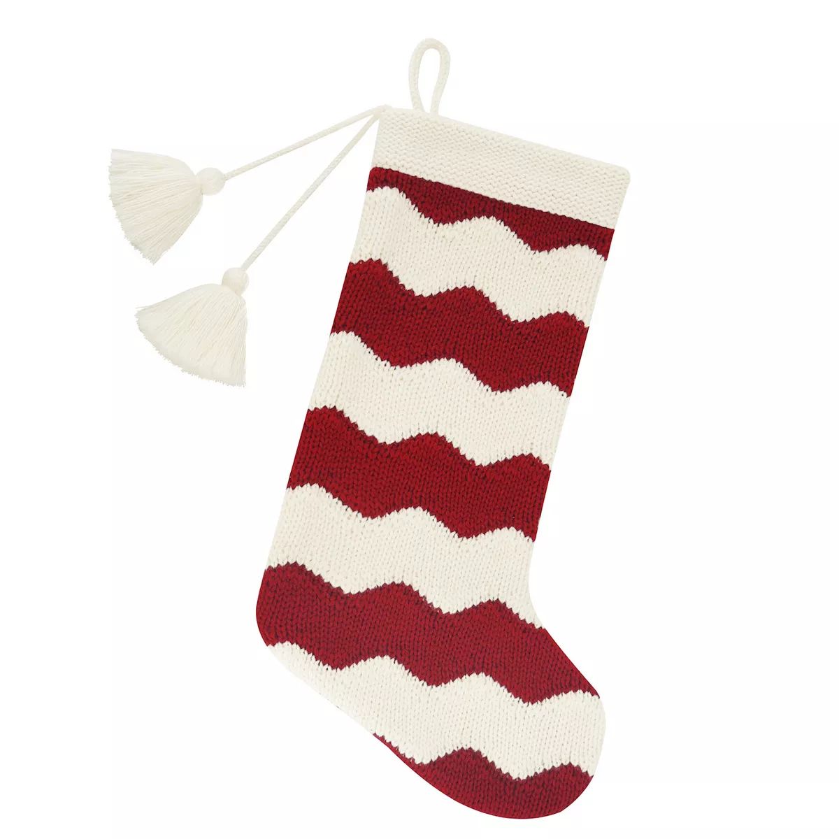 St. Nicholas Square® Knit Candy Cane Stripe Stocking | Kohl's