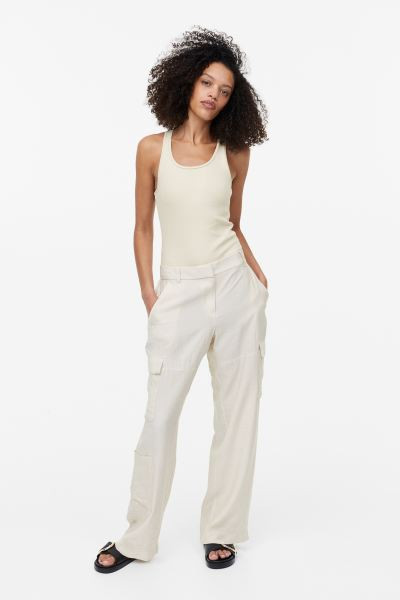 Body tanga de canalé - Beige claro - MUJER | H&M ES | H&M (FR, IT, ES, PT, BE)