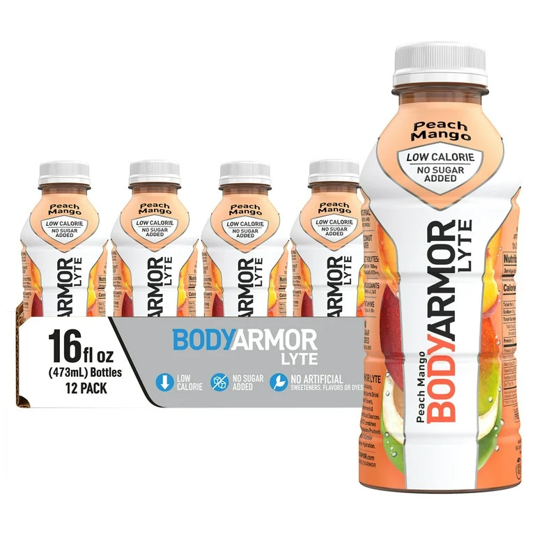 BODYARMOR LYTE Sports Drink, Peach Mango, 16 Fl. Oz., 12 count | Walmart (US)