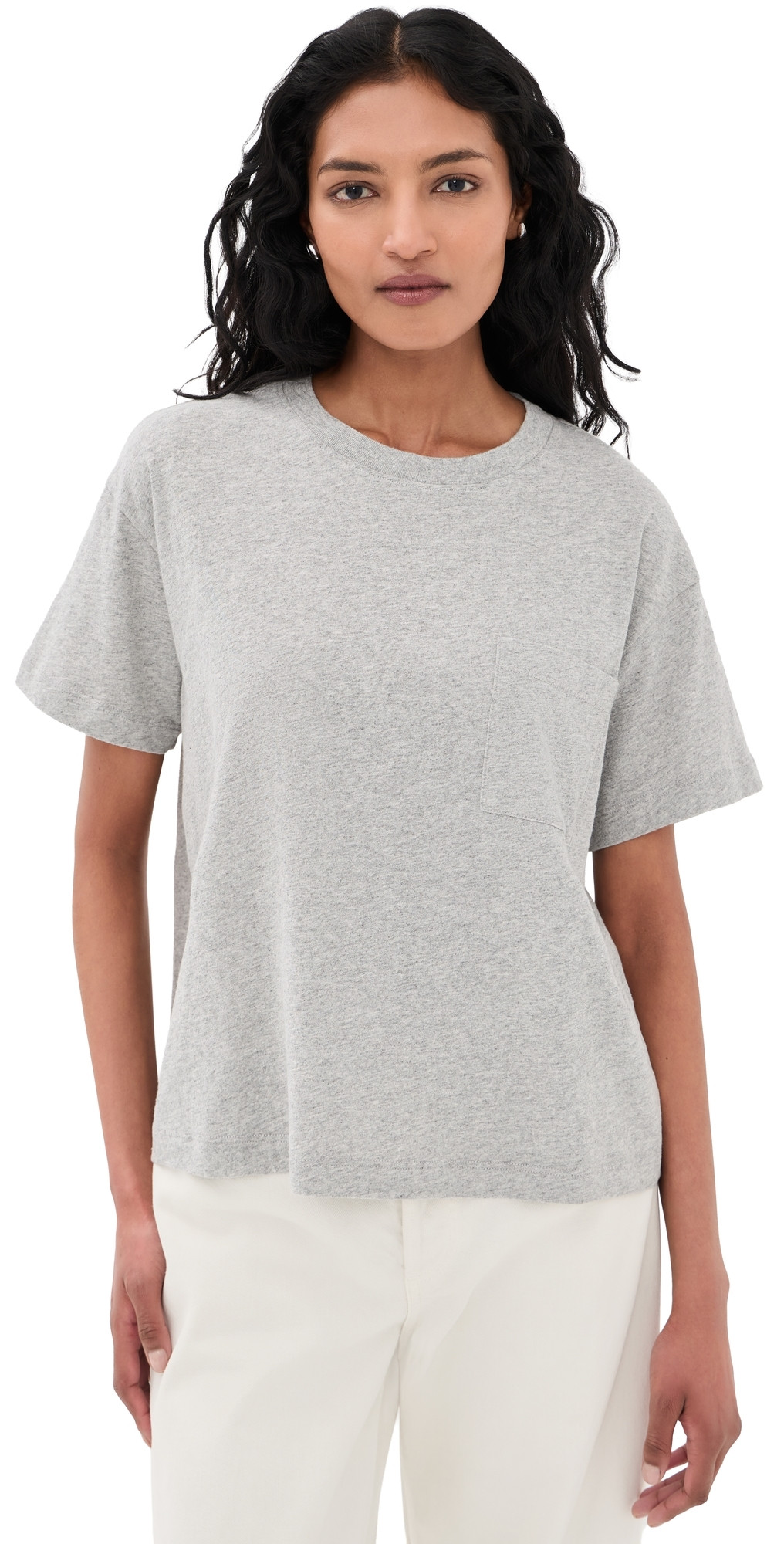 Jenni Kayne Vintage Pocket Tee Heather Grey S | Shopbop