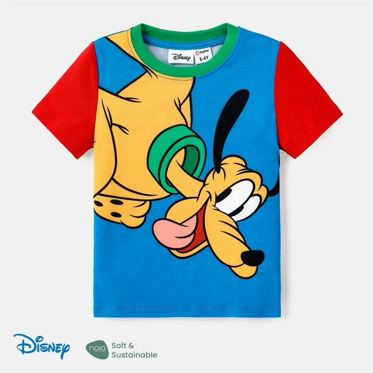 Disney Mickey Mouse and Friends Toddler Girl Boy Character Print Short Sleeve T-Shirt | Walmart (US)
