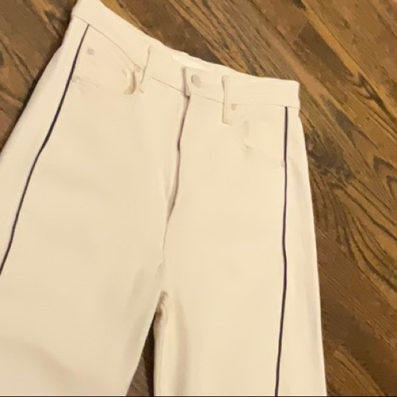 MOTHER Off-White Chinos with Dark Trim | Poshmark