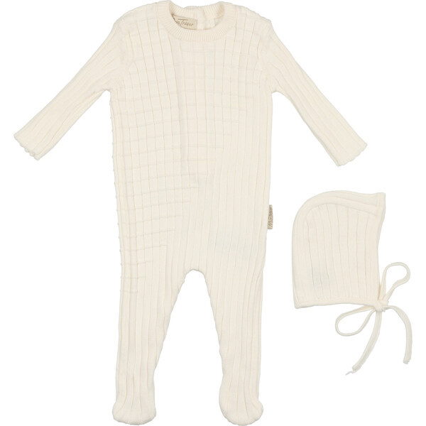 All Knit Up Boys Gift Set, Ivory | Maisonette