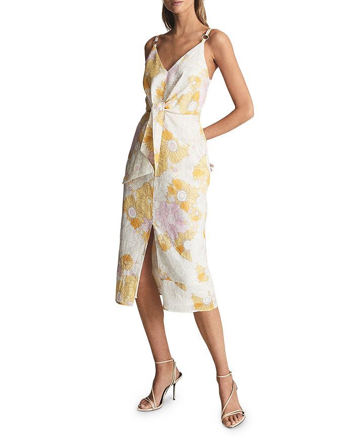 Kay Linen Tie Front Midi Dress | Bloomingdale's (US)