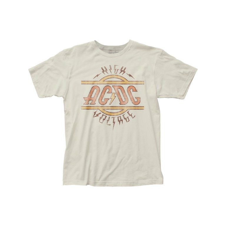 AC/DC High Voltage Rock Band Music Group Vintage Adult Fitted Jersey T-Shirt Tee | Walmart (US)